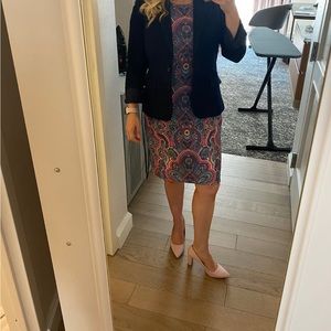 Tommy Hilfiger multicolor scuba- material shift dress, multi color, paisley